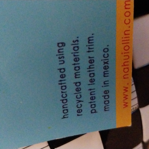 Nahui Ollin Woven Clutch Purse w/Red Wristlet Made of recycle Paper 10"x4 .5" x1 - Picture 3 of 12